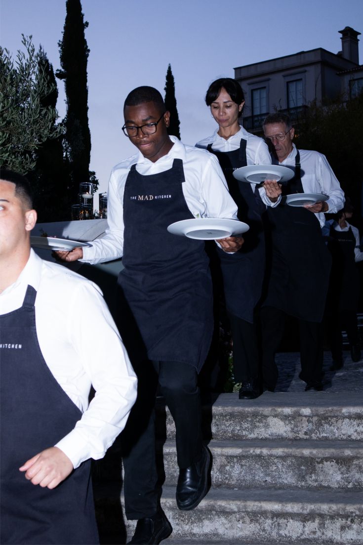 Servicio de cena en exterior